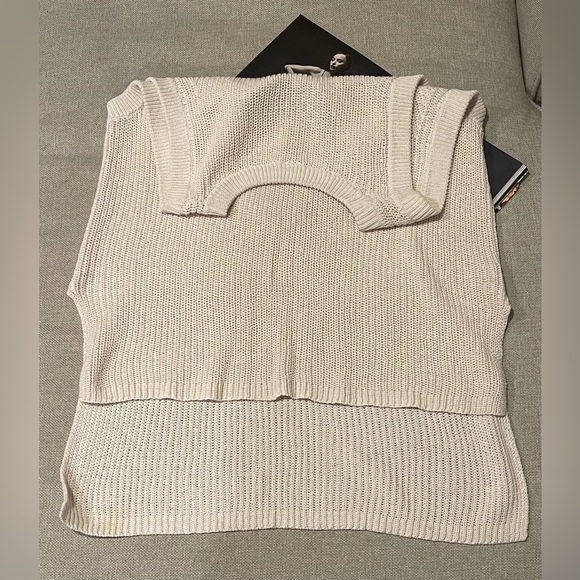 Free People Honey Drip Chunky Knit Vest In Cream Size S - Picture 9 of 12